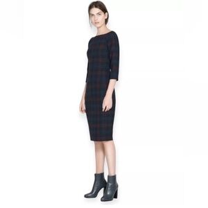 Zara Tartan Sheath Dress. Size Small